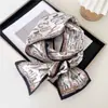 Novo Lenço Longo de Seda para Mulheres na Primavera, Outono e Verão, Lenço de Pescoço Estampado, Pequeno Lenço Decorativo Moderno e Versátil