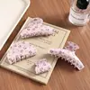 Presilha de Cabelo Nova Estilo Coreano Rosa Suave Floral em Estoque com um Toque Doce e Delicado de Alta Qualidade para Penteados Semi-Presos