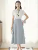 [En Stock] Elegante Camisa de Verano para Mujer Estilo OL Conjunto de Ropa Formal Profesional Conjunto para Maestra Conjunto para Entrevista de Funcionario