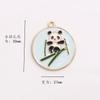 Liga Gotejamento de Óleo Desenho Animado Panda Coleção Bambu Carro Brincos Chaveiro Artesanato Acessórios Feitos à Mão Atacado