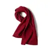 Cachemira Otoño/Invierno 2026 Nuevo Bufanda Larga Gruesa Pesada Cálida de Punto Sólida de Color Alto Rendimiento para Mujer Protección de Cuello Simple