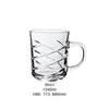 Comercio Exterior Exportación Taza Pequeña Vidrio Sódico-Cálcico Taza con Asa Patrón Taza de Cerveza con Asa Taza de Café Taza para Bebidas Al Por Mayor