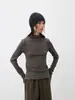 Amor e Nancy Treze Linhas Minimalista Inverno Coreano Gola Alta Lã Quente Slim-Fit Estiloso Camada Base Top 03450