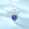 Nova Gargantilha Estilo Coreano Coração Totalmente Cravejado de Diamantes para Mulheres, Luxo Leve, Fashion, Doce, Versátil, Pingente Cravejado de Diamantes, Super Brilhante, Fabricante de Prata 925