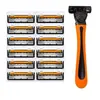 Barbeador Manual Premium com Lâminas de 3 Camadas para Homens, Barbeador Descartável Portátil, Atacado para Exportação