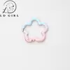 Fivela de Mola Flor de Ameixa de Cinco Pétalas para Montagem Própria Corrente de Telefone com Contas Chaveiro Acessórios Presente de Formatura