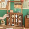 Caja de Almacenamiento de Escritorio Vintage Escritorio de Oficina Miscelánea Llave Dormitorio Joyería Adornos de Muñecas Estante de Almacenamiento Acrílico a Prueba de Polvo