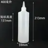 En Stock Botellas de Plástico de 100ml y 500ml con Hombros Planos y Picos Puntiagudos, Botellas Exprimidoras para Pintura Acuarela y Condimentos, Bien Selladas