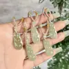 Colgante de Jade Hetian Natural con Figura de Buda, Jade Hetian en Color Agua Clara, Calabaza en Forma de Hoja, y Colgante de Paz para Hombres y Mujeres, con Cadena de Jade