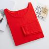 Camiseta de manga larga con cuello redondo de modal para mujer, nueva camiseta de otoño para mujer, color liso, combinable, ajustada, talla grande.