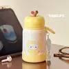 Caneca Térmica Fofa de Nicho para Meninas, Garrafa de Água de Aparência Sofisticada para Estudantes, Copo de Água Portátil de Aço Inoxidável 316