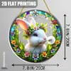 Adornos Colgantes Acrílicos 2D de Conejito de Pascua y Huevo Transfronterizos para Hogar, Puertas, Ventanas, Jardín, Manualidades Decorativas Creativas en Varios Estilos