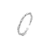 Anillo de Cadena Nudo Estilo Coreano Anillo Fino para Mujer Anillo para Dedo Índice Anillo Sencillo para Mujer Moda Anillo Delgado Simple