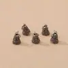 Al por mayor Plata de Ley 990 Plata Tailandesa Accesorios para Joyería DIY Colgante de Campana con Mantra de Seis Caracteres Plateado Vintage Pulsera Colgante Pequeño