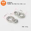 Anillo de acero inoxidable con forma de holter para electrocardiograma, con forma de corazón, de 8 caracteres, con forma de triángulo y base puntiaguda, colgante de medio diamante.
