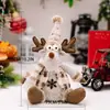 Boneco de neve de desenho animado Papai Noel ornamento Decoração de Natal tecido pelúcia brinquedo presente Estatueta de Natal ornamento