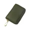 Capa Superior de Cuero de Vaca RFID Portadocumentos Múltiples Tarjetero para Hombre Tarjetero para Mujer Piel Patentada Cremallera Billetera de Cuero Cepillo Antirrobo