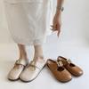 Sandalias de Oficina de Gama Alta de Suela Plana Nuevo Estilo Verano 2025 Súper Populares y Hermosas Zapatillas Cerradas a Media Pierna para Oficina para Mujeres para Usar Afuera