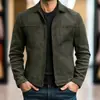 2026 Europea y Americana transfronteriza Amazon nueva chaqueta casual de solapa para hombre de otoño, chaqueta de cuero de moda para hombre
