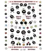Pegatinas Calcomanías para Uñas Portátiles Panda Mariquita de Siete Estrellas Tortuguita Colección Linda Cuadrícula Completa Linda Pegatinas para Uñas DIY