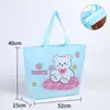 Oso de Dibujos Animados Rpet Logo Personalizado Plástico Rosa Bolsa de Compras para Tienda de Ropa Bolsas Tote para Ropa de Mujer Personalización