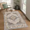 Alfombra persa vintage de Amazon transfronteriza para sala de estar, felpudo para pasillo de cobertura total resistente al desgaste, felpudo para entrada a prueba de polvo y suciedad