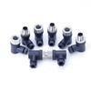 Conector de Equipo de Automatización M12 Codo 4 Pines Módulo Io Cabezal Metálico Conector de Sensor Impermeable Enchufe de Aviación