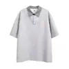 Fabricante Direto Camisa Falsa de Duas Peças com Gola Camiseta de Manga Curta para Homens, Marca Tendência de Verão, Estilo de Alta Qualidade, Fresca e Solta de Meia-Manga