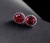 Hecheng versão coreana de brincos coroa cor multicolor 8mm incrustado brincos de zircão joias atacado