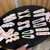 Pinza lateral con estampado de gato KT de dibujos animados coreanos y japoneses, pinza linda y femenina para flequillo, accesorio para el cabello versátil para arreglar mechones sueltos