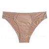 Bragas de satén sedoso para mujer con refuerzo de algodón puro, textura de seda, encaje sexy, transpirables, cómodas, bragas con ribete de encaje sexy