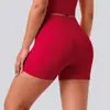 Nuevo en stock: Pantalones de yoga para mujer con sensación de segunda piel, cintura alta, transpirables, shorts de fitness que controlan el abdomen, shorts deportivos ajustados tipo durazno