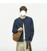 Suéter Cardigan Retro Perezoso de Punto Trenzado para Hombre Otoño/Invierno Bloque de Color Cuello Redondo Tejido