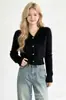 Cárdigan de punto suelto estilo europeo y americano transfronterizo para otoño nuevo, con pelo sintético de visón, abrigo corto adelgazante, top versátil