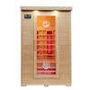 Fábrica OEM, sala de ondas de luz infrarroja lejana de grafeno para el hogar, turmalina, sala de vapor Khan, equipo de sauna de madera maciza doble