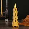 Ornamento da Torre Wenchang de Treze Camadas em Latão para Escritório Sala de Estar Estudo Mesa Decorativos Artesanato Ornato
