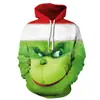 Sudadera con capucha y cremallera 3D para hombre, nueva para Navidad y Halloween 2025, Cosplay