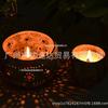 Candelabro de Casca de Coco Lanterna de Vento Lanterna de Cavalo Jantar à Luz de Velas Vintage Flores de Ameixa Vazadas Características Velas Vintage e Sombras Enfeites de Candelabro