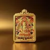 Novo Shuang Lu Thangka de Dupla Face 4x5 cm Oito Grandes Protetores Thangka Pequeno Portátil Pingente Rei Raposa Produto Genuíno