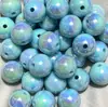 16mm Sin Rayaduras Color Sólido UV Colorido Concha Agujero Recto Cuentas Redondas Hechas a Mano DIY Cuentas Sueltas Transmisión en Vivo Accesorios Hechos a Mano