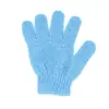 Luvas de banho esfoliantes de cinco dedos, dupla face, para uso doméstico, ferramenta poderosa removedora de sujeira para homens e mulheres, para esfoliação e remoção de manchas