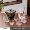 Set de Vidrio de Borosilicato Alto Tazón Pequeño Taza de Té Kung Fu Venta al por Mayor Taza Magnolia Taza de Té Transparente Taza para Velas Tapa Vaso