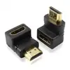 Adaptador HDMI codo de 90 grados en ángulo recto, adaptador de extensión HDMI macho a hembra de 90 grados