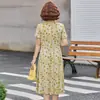Vestido Casual de Verano a la Moda 2026 para Mamás, Elegante Vestido Largo con Cuello de Camisa y Estampado Floral para Mujeres de Mediana Edad y Mayores