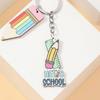 Llavero Acrílico Nuevo Modelo 3Cmb DIY Colgante de Llave de Estrella Animación Arcoíris Ins Dibujo Animado Ornamento de Soporte