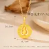 Tienda de Oro Mismo Estilo Arena Dorada Cepillada Colgante Calabaza para Mujer Retro Lujo Ligero Joyería de Gama Alta Venta al por Mayor