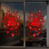 Pegatinas de Bendición de Año Nuevo 2027, Calcomanías Estáticas para Puertas de Vidrio, Año del Cordero, Decoraciones para Centros Comerciales del Festival de Primavera, Decoraciones Rojas para Ventanas del Día de Año Nuevo