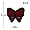 Parche Bordado de Mini Computadora Pequeño Trébol de Cuatro Hojas Flor de Dibujos Animados Fruta Parche de Tela Bordada Parche Decorativo Hecho a Mano para DIY