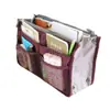 Bolsa de Maquillaje Original Portátil con Doble Cremallera, Bolsa Organizadora para Artículos de Tocador y Almacenamiento, Bolsa Multifuncional de Forro Interior tipo Longchamp