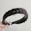 Peluca estilo Yang Zi con diadema y trenzas, horquilla, banda para el pelo trenzada, parte superior craneal alta, mechones de pelo trenzado, uso diario exterior